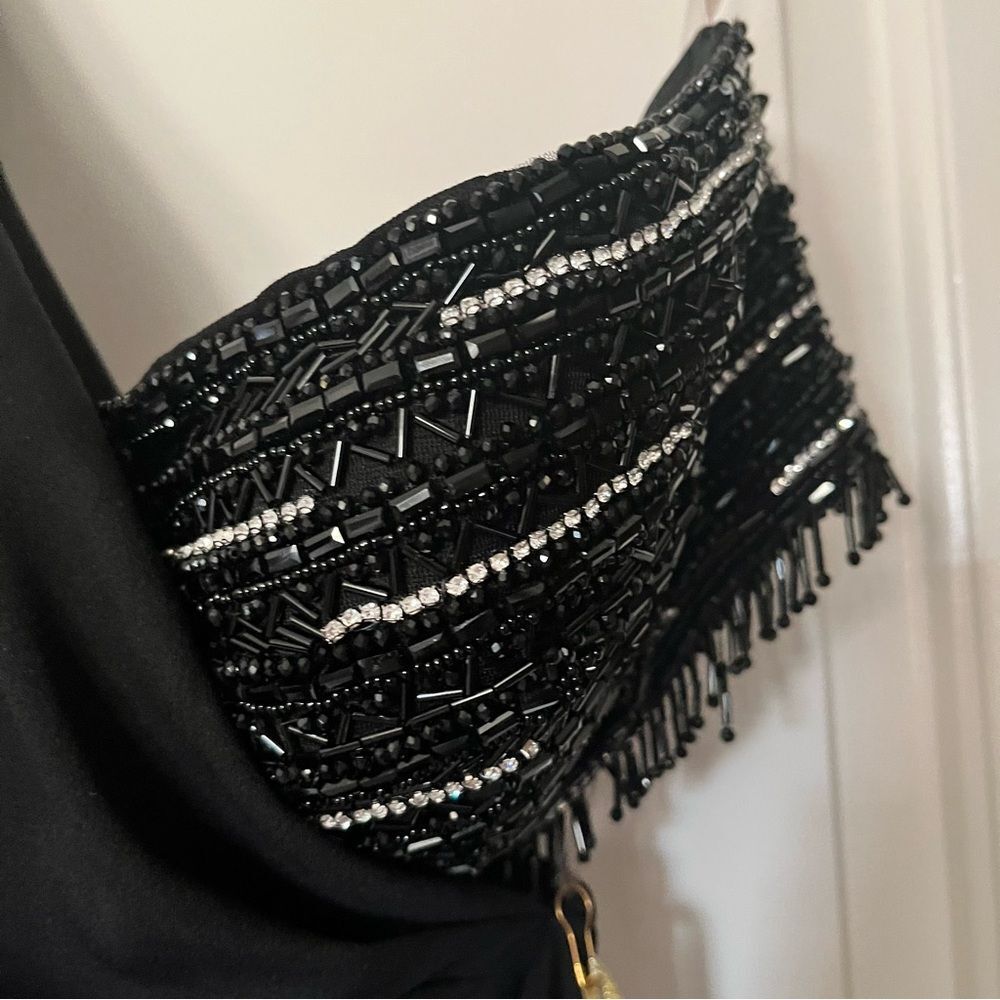 New With Tags Tarik Ediz-51058 Embellished Asymmetrical Evening Dress Size 36/4 - Picture 6 of 8